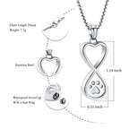 Always & Always Paw-Print Urn Pendant