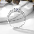 Elegant Silver and Zirconia Ring