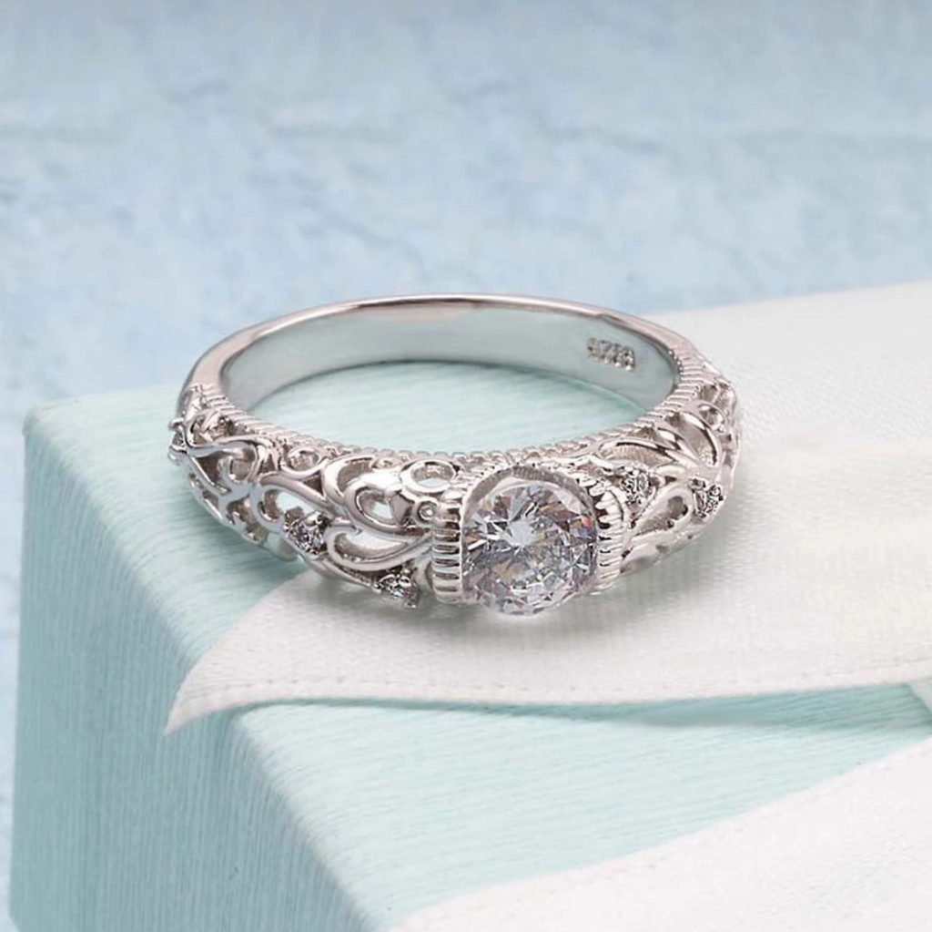 Elegant Silver and Zirconia Ring