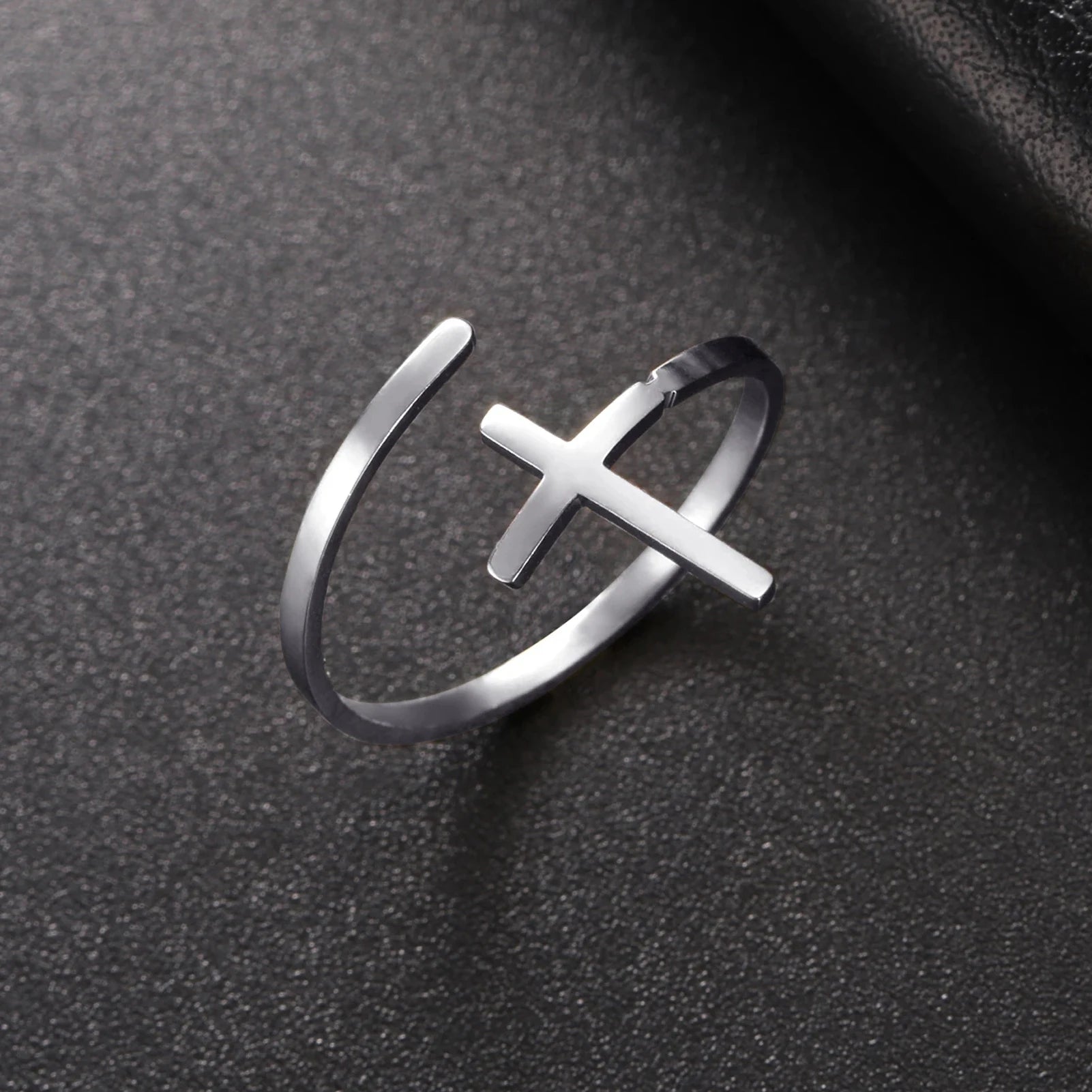 Cross Ring Adjustable Ring