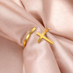 Cross Ring Adjustable Ring