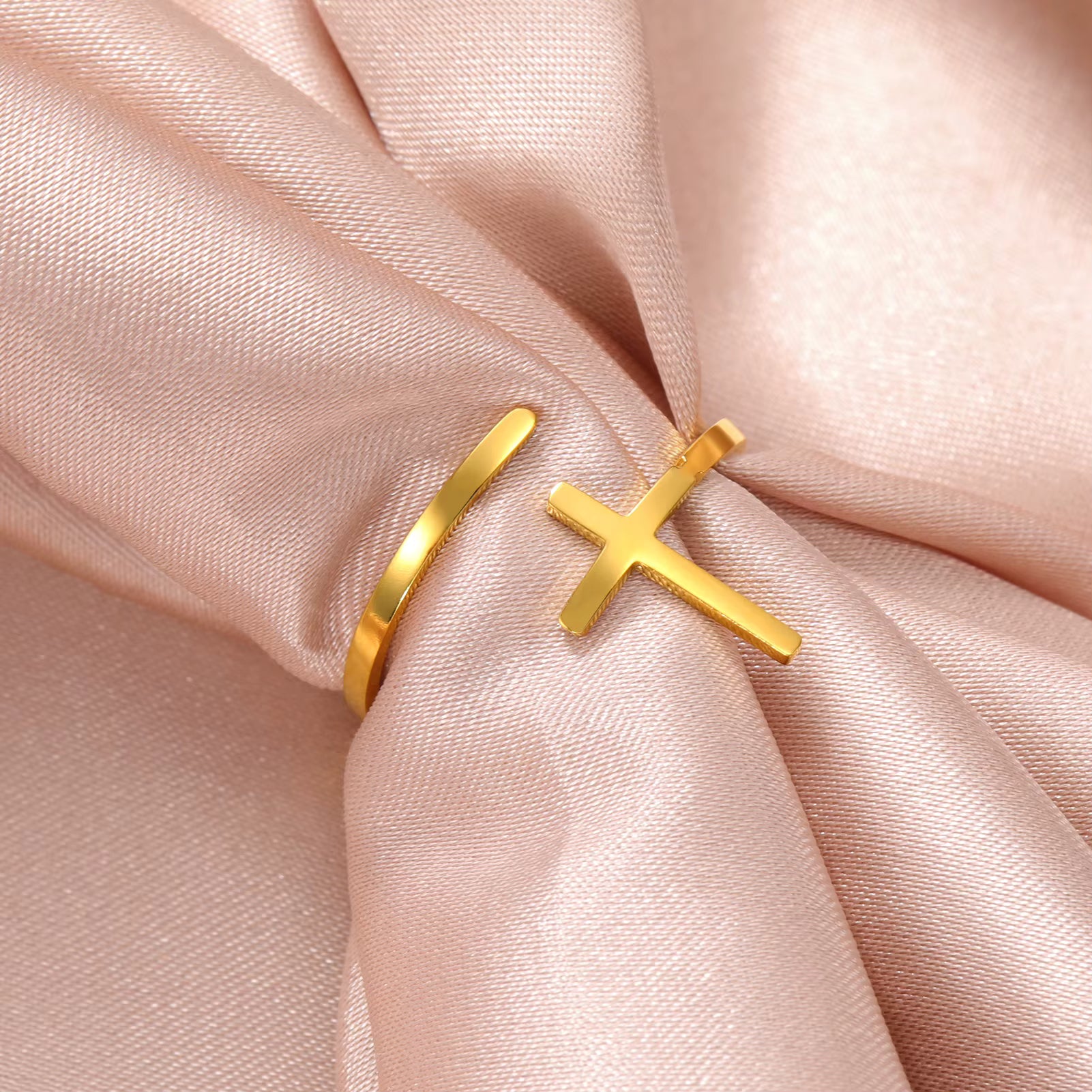 Cross Ring Adjustable Ring