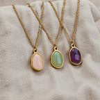Organic Gemstone Charm Pendant Necklaces