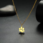Paw Outline Pendant — Stainless Steel