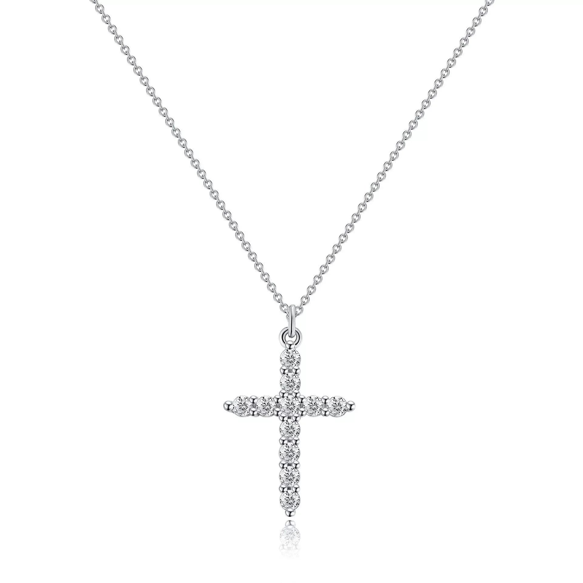 Gold Crown Cross Necklace