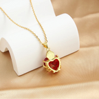 Sacred Heart Cross Necklaced