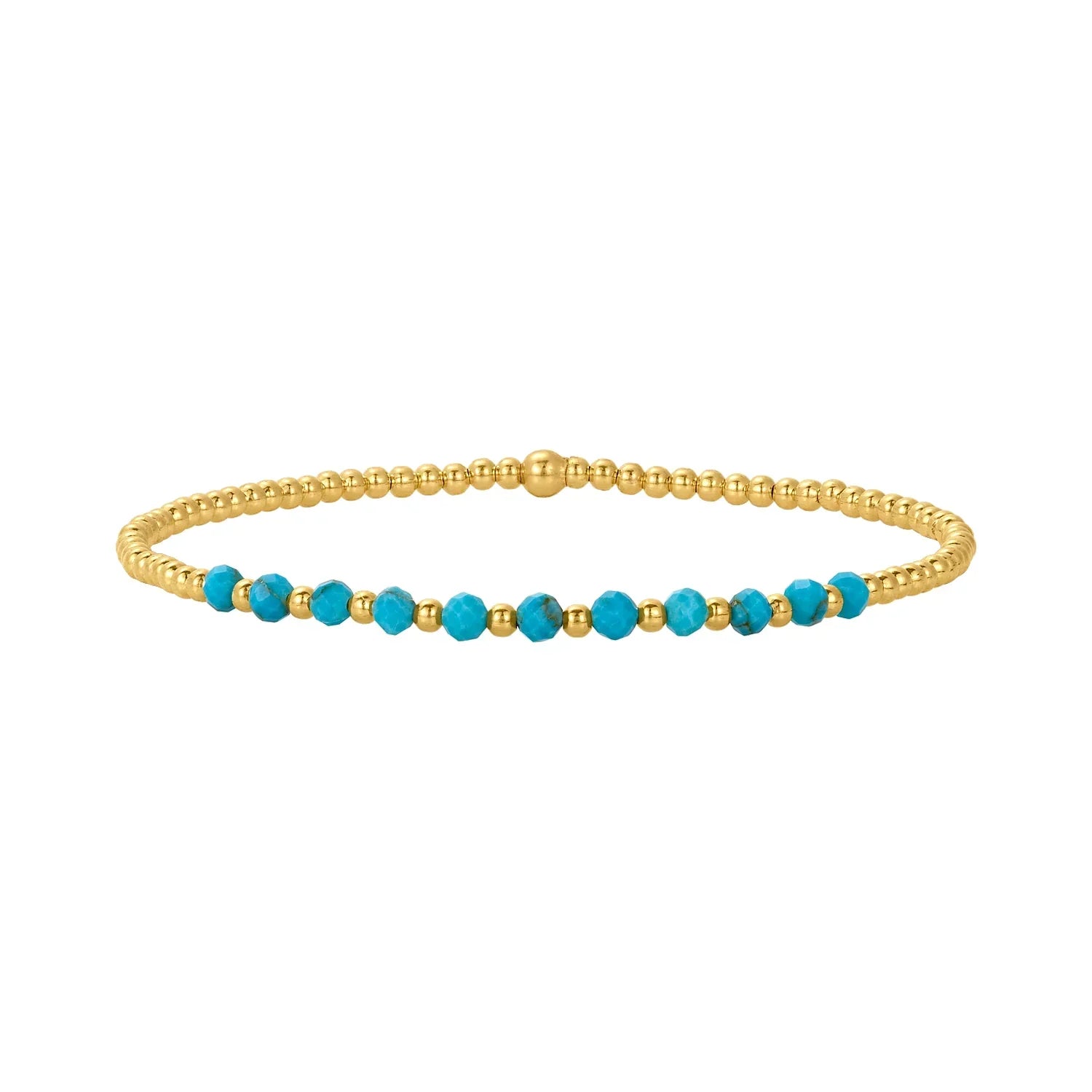 Chic Gold Turquoise Beaded Bracelet