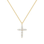 Gold Crown Cross Necklace