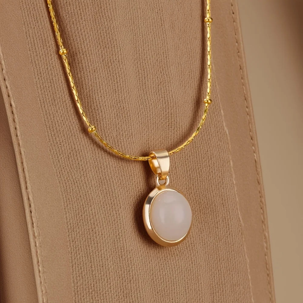 Organic Gemstone Charm Pendant Necklaces