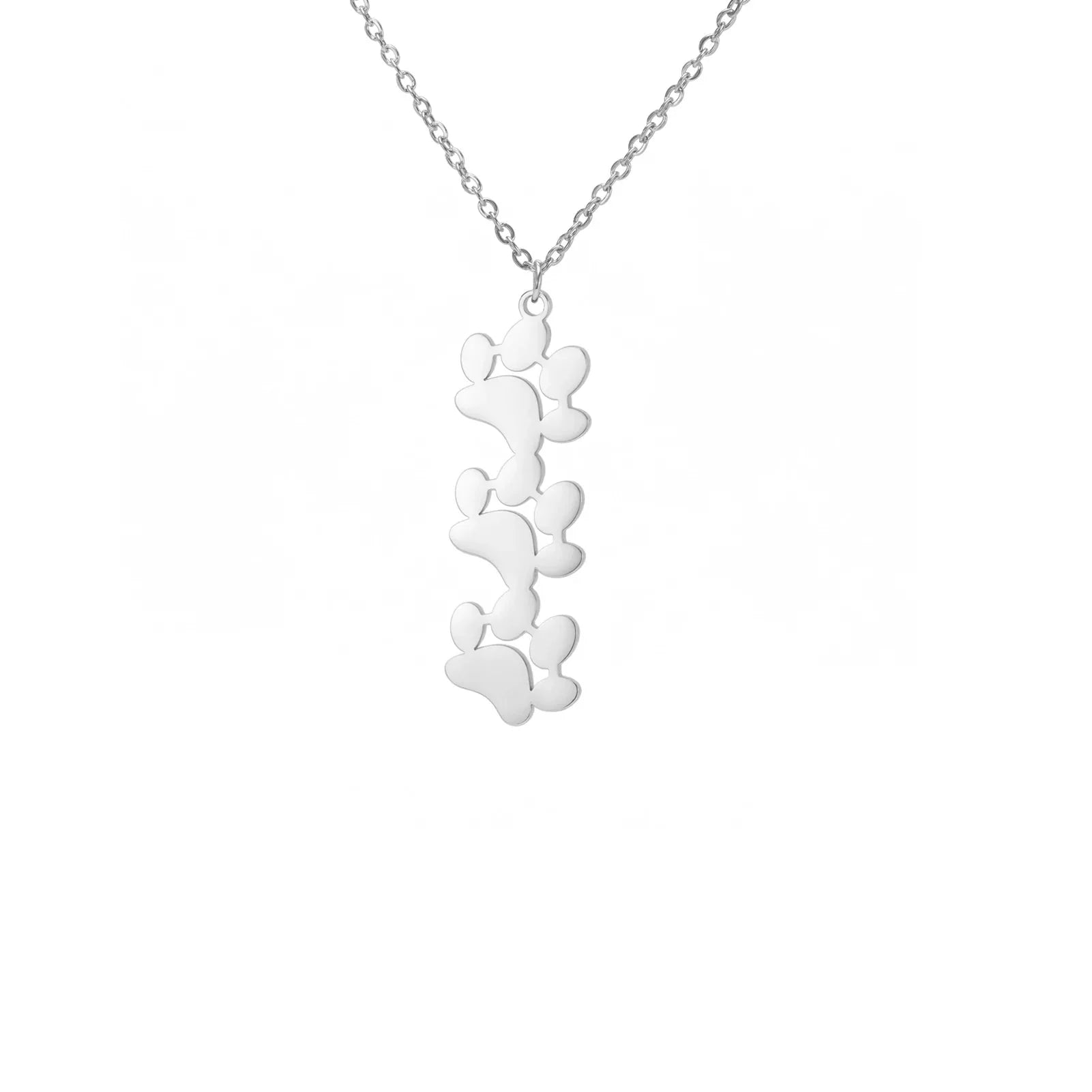 Paw Outline Pendant — Stainless Steel