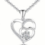 Forever Close Paw Heart Necklace