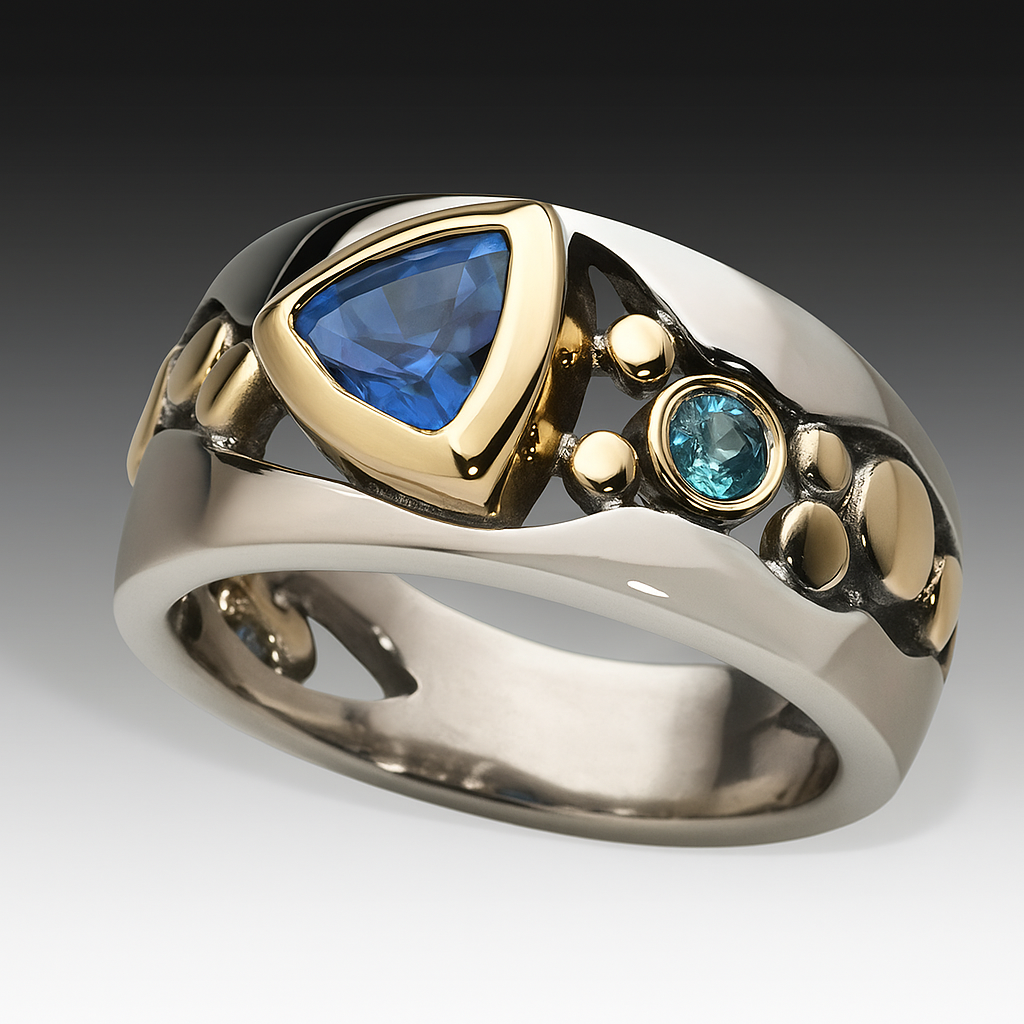 Vintage Blue Crystal Ring