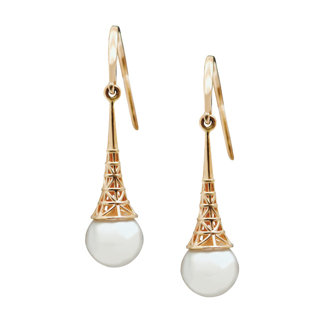 Gold Vintage Pearl Earrings