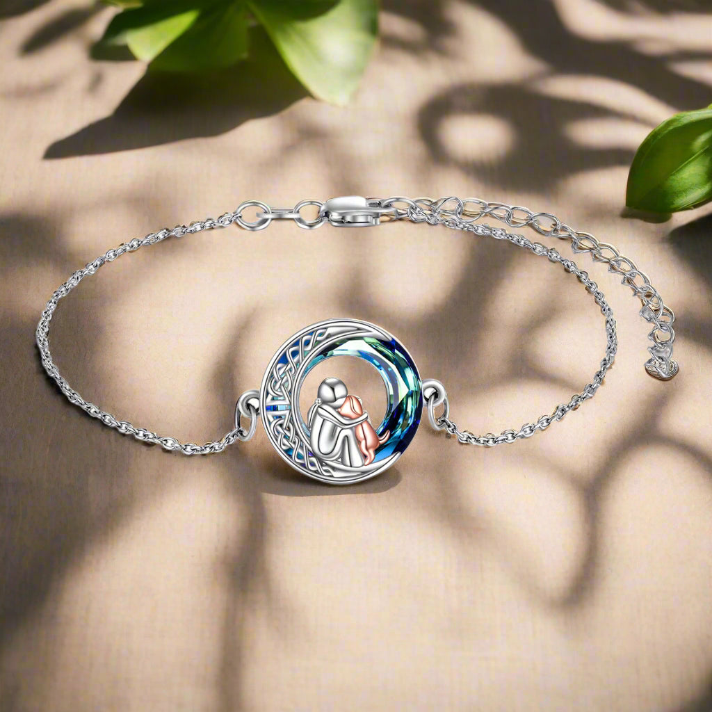 Silver Adjustable Dog Charm Bracelet