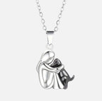 Hug Dog Pendant Necklace
