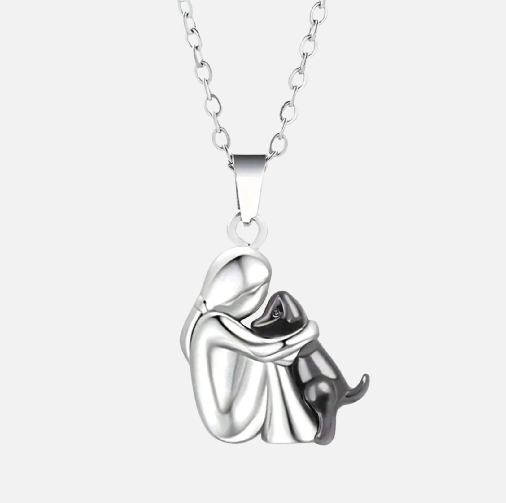 Hug Dog Pendant Necklace