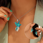 Beautiful Hummingbird Necklace with Bonus Earrings