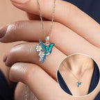 Beautiful Hummingbird Necklace with Bonus Earrings