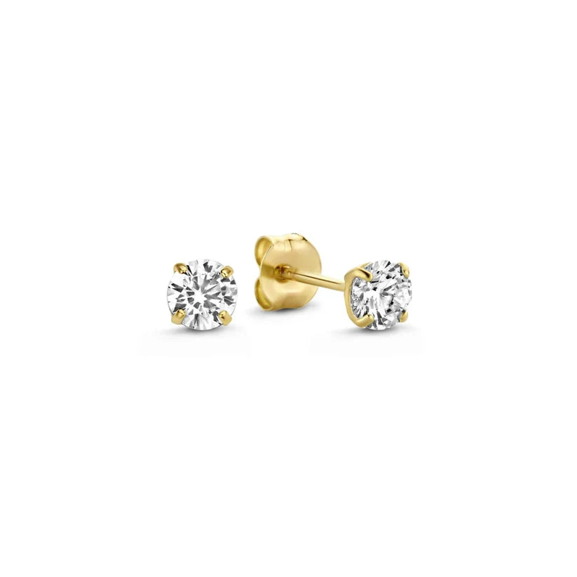 Elegant Gold Stone Earrings Set