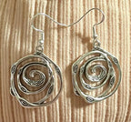 Vintage Silver Maze Earrings