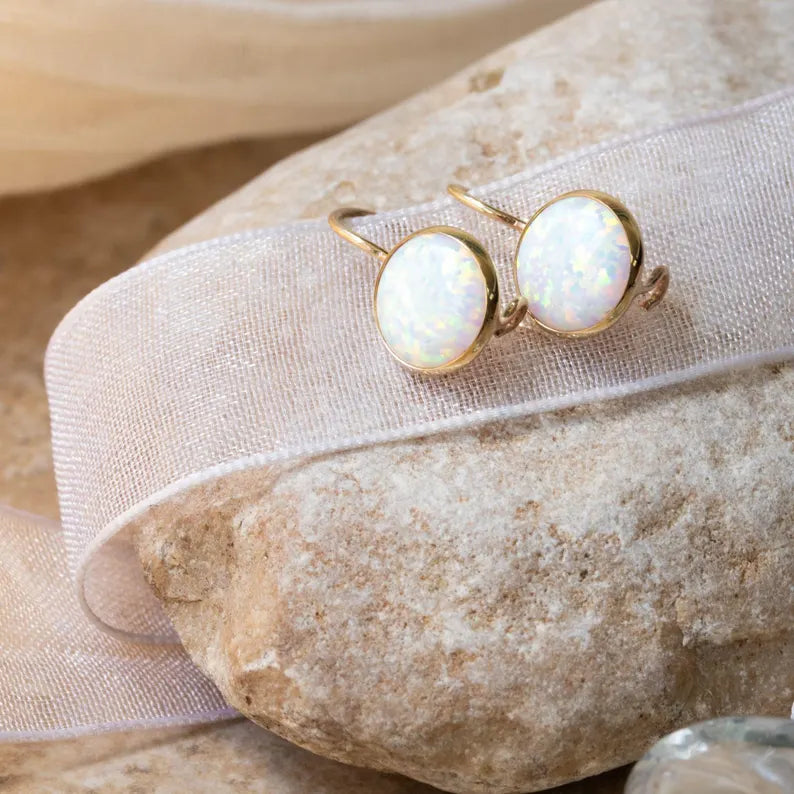 Antique Opal Glow Earrings