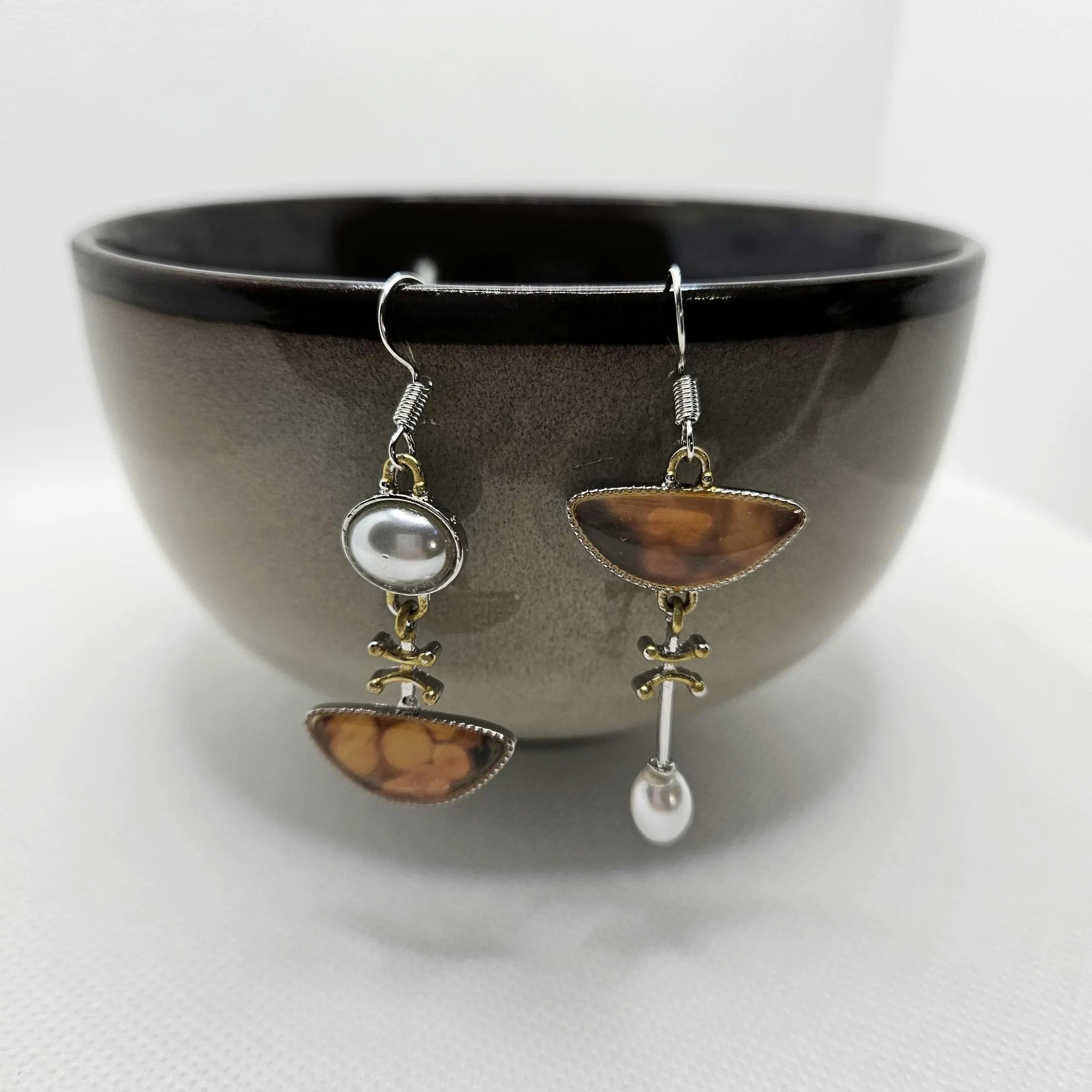 Natural Orange Stone Earrings