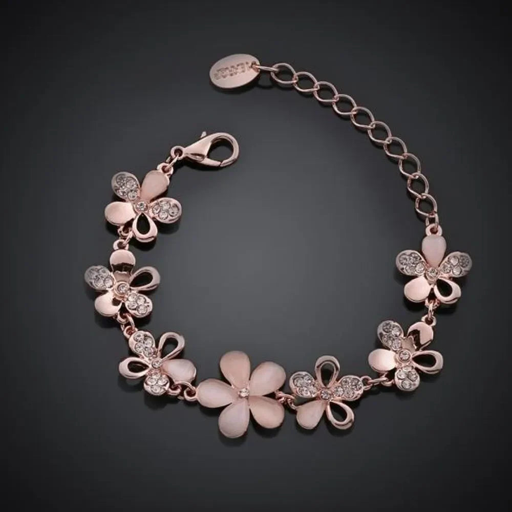 Antique Rose Flower Bracelet