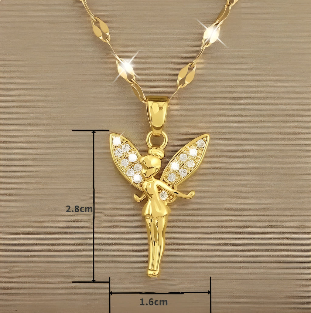 Lucky Fairy Necklace in Silver and Gold