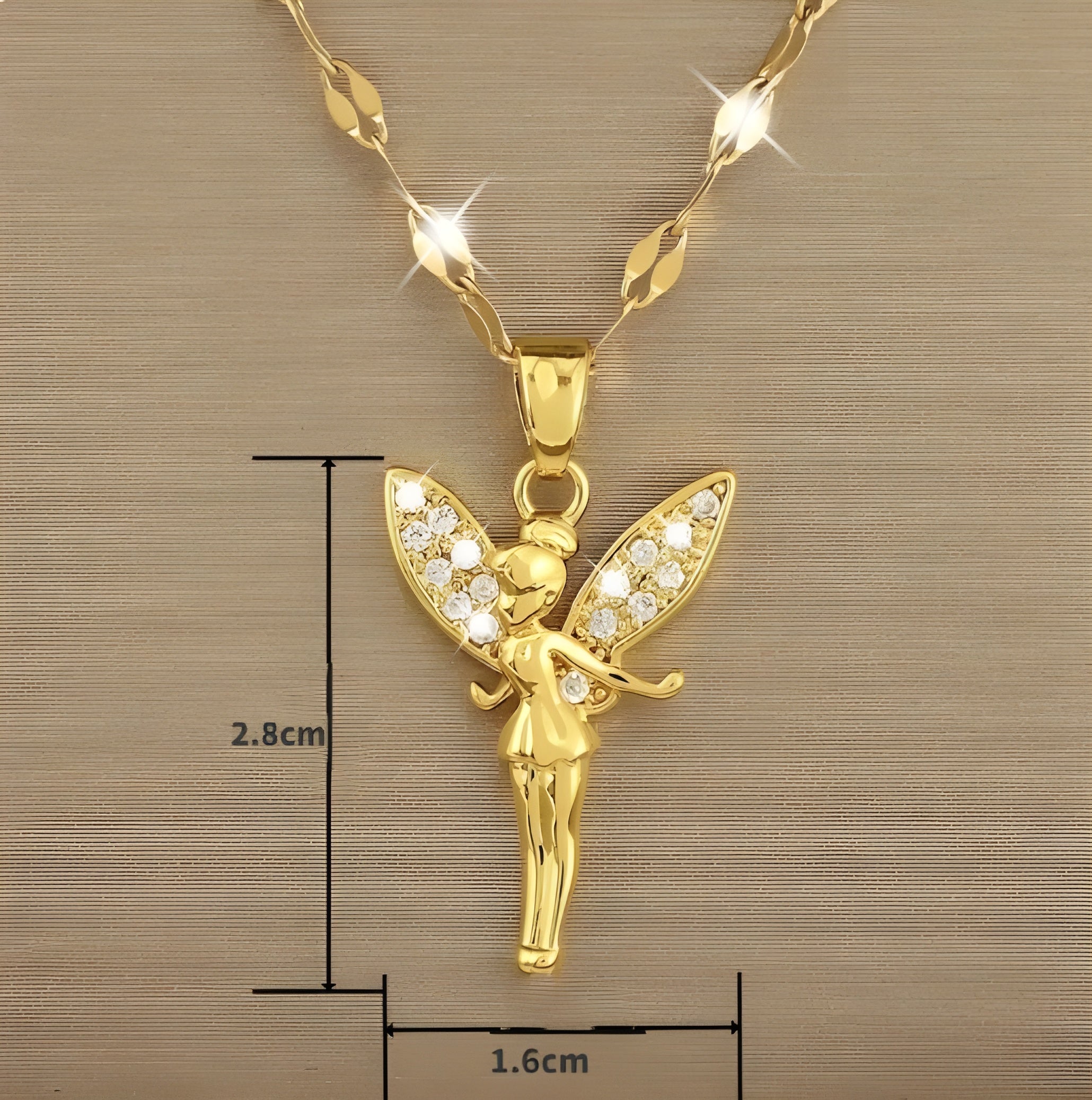 Lucky Fairy Necklace in Silver and Gold