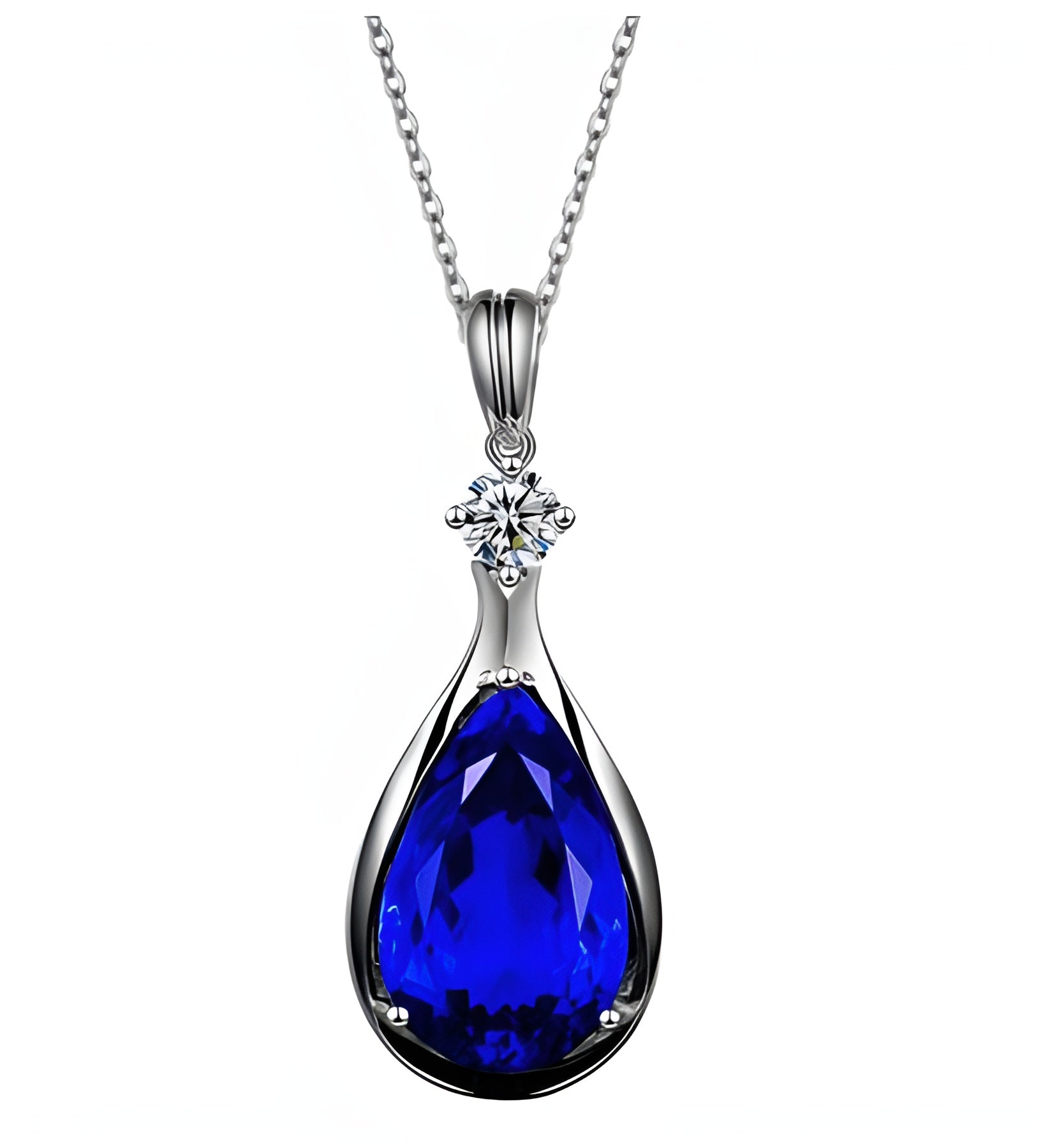 Sapphire Infinity Pendant Necklace