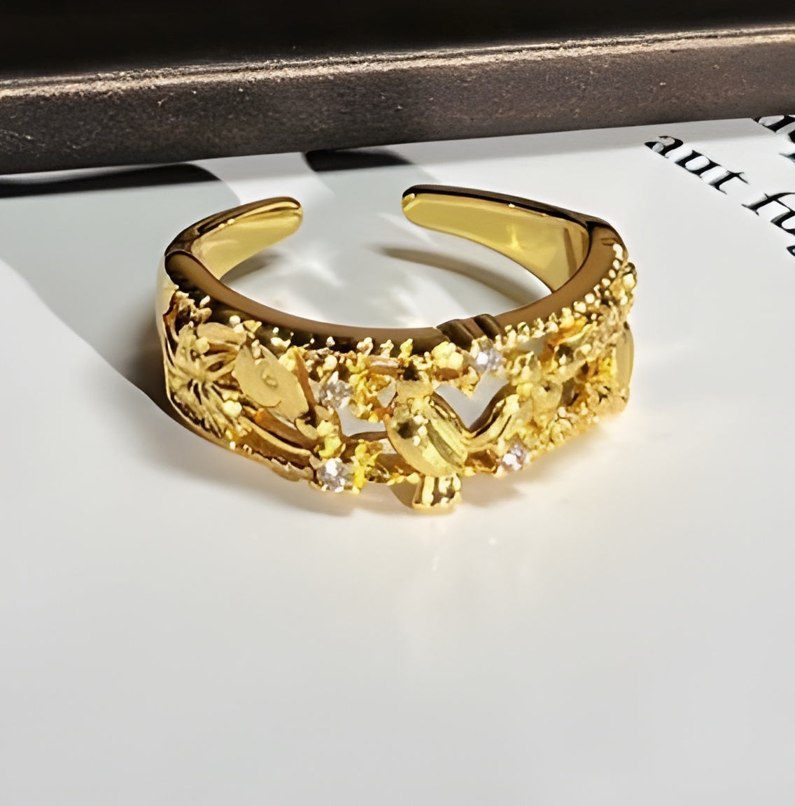 Twined Leaves Ring Set