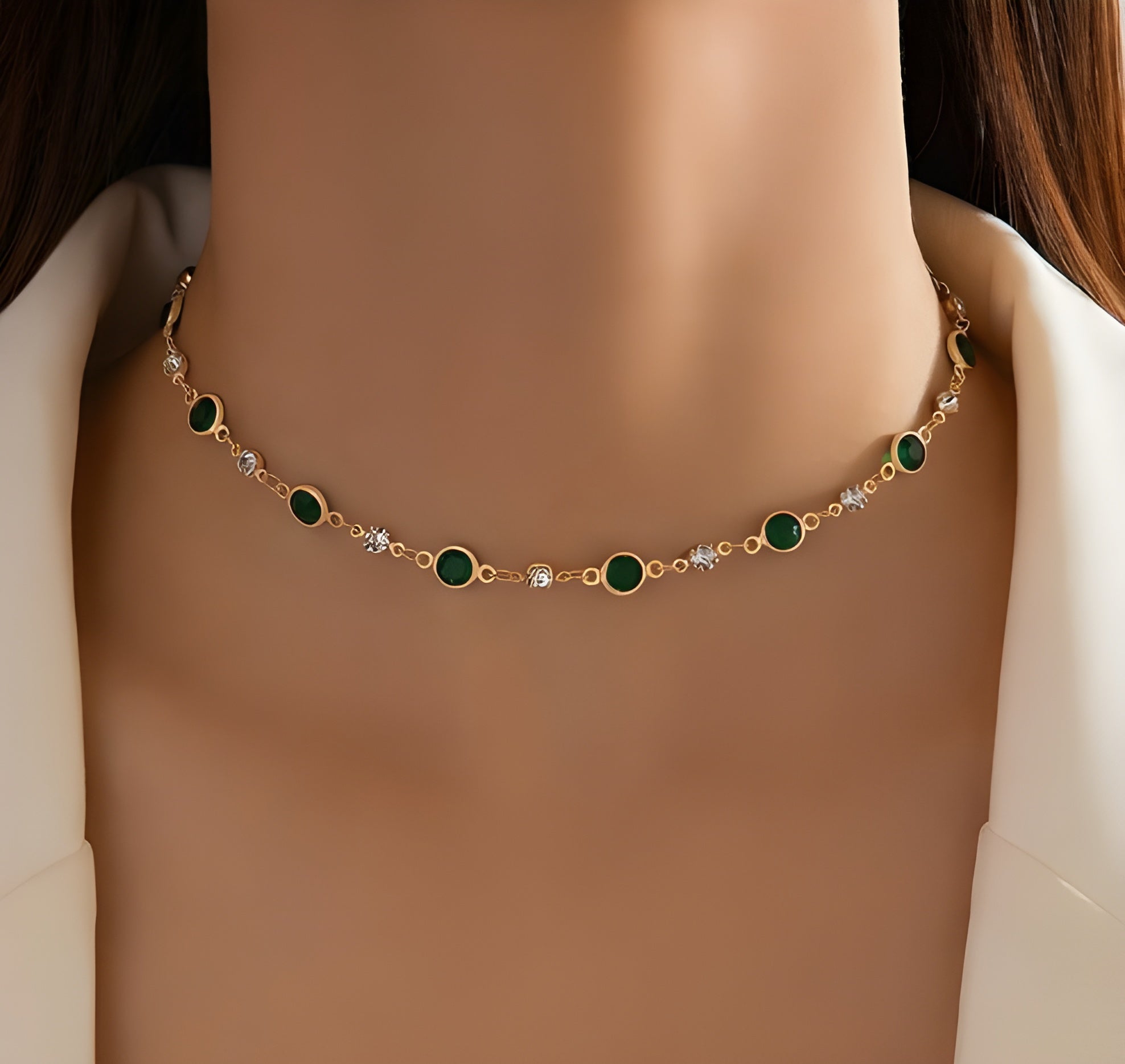 Emerald Green Pendant Necklace