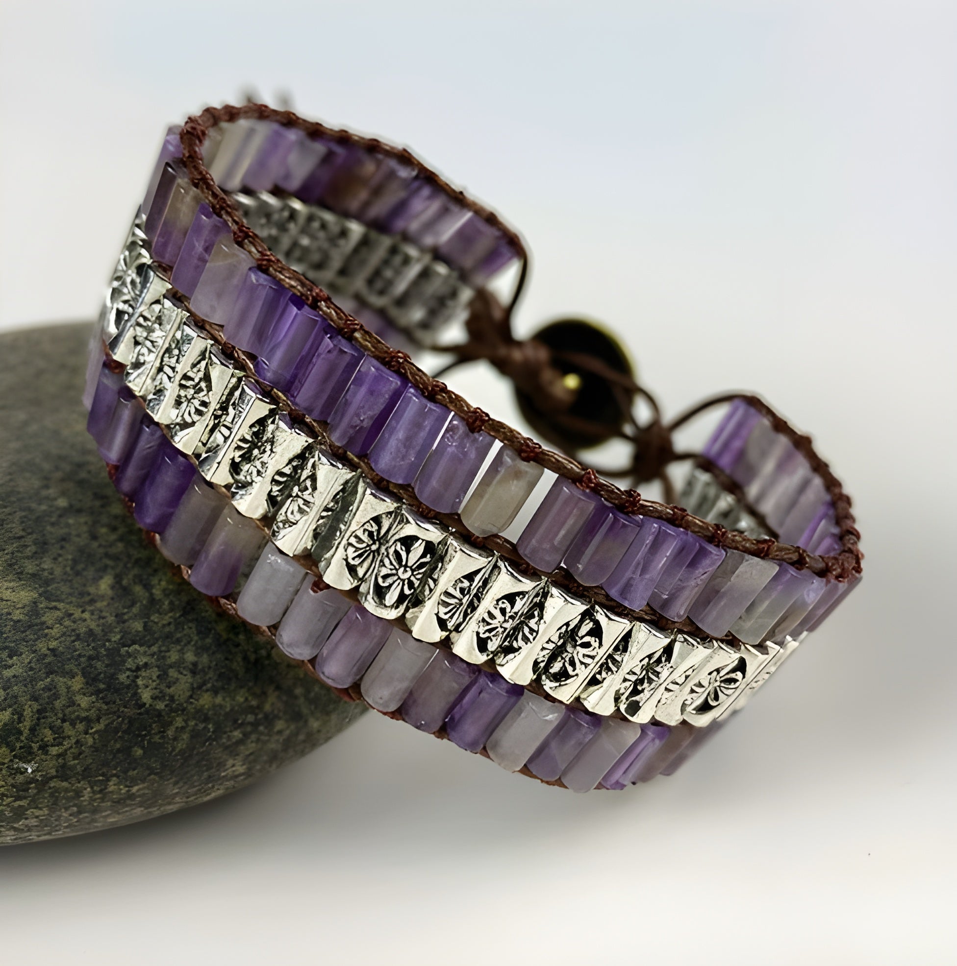Antique Amethyst Purple Bracelet