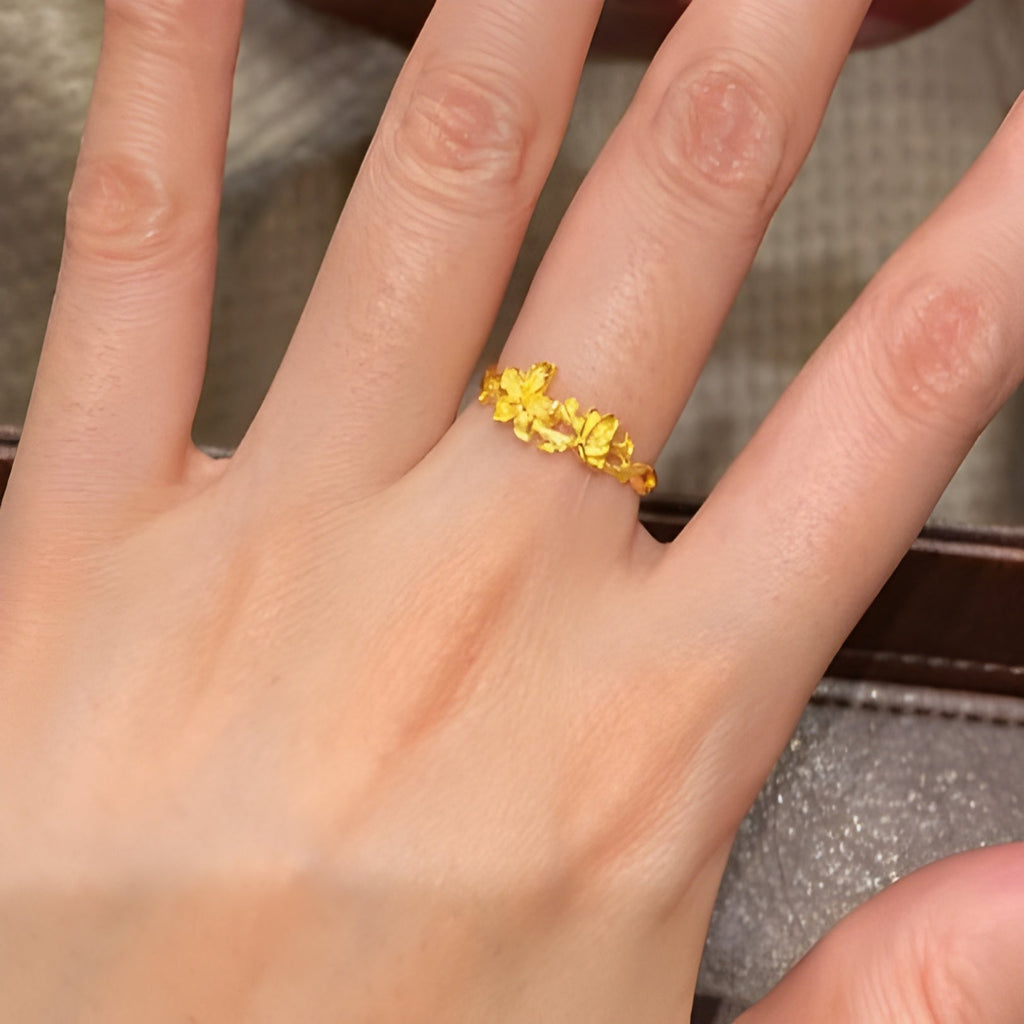 Golden Blossom Ring