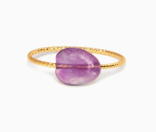 Thin Ring with Colorful Stones