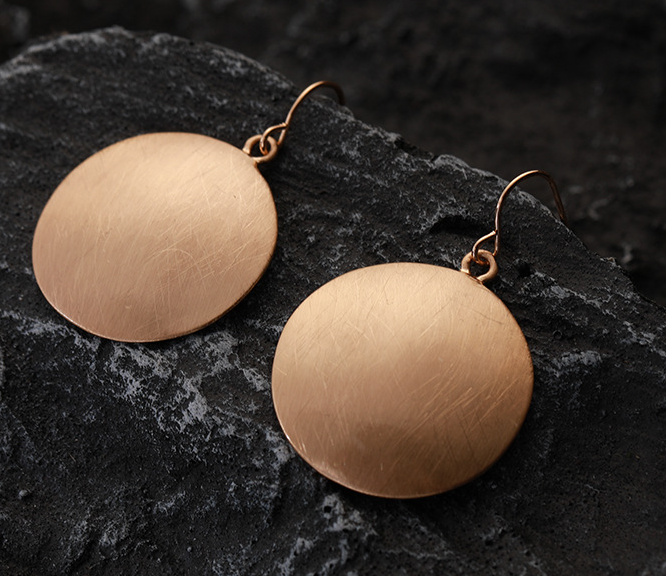 Retro Gold Record Earrings