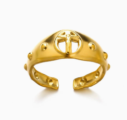 Vintage Rustic Cross Ring