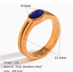 Gold Stacking Rings with Pearl, Lapis, Turquoise