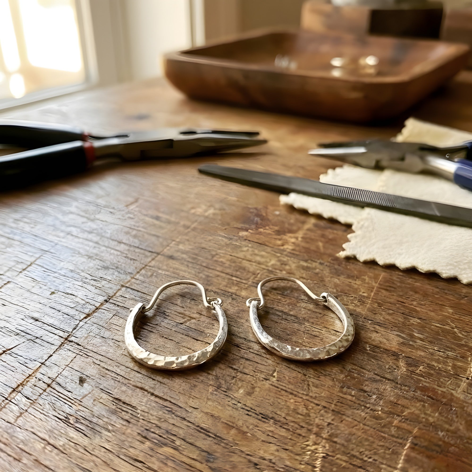 Lunar Halo Hoop Earrings