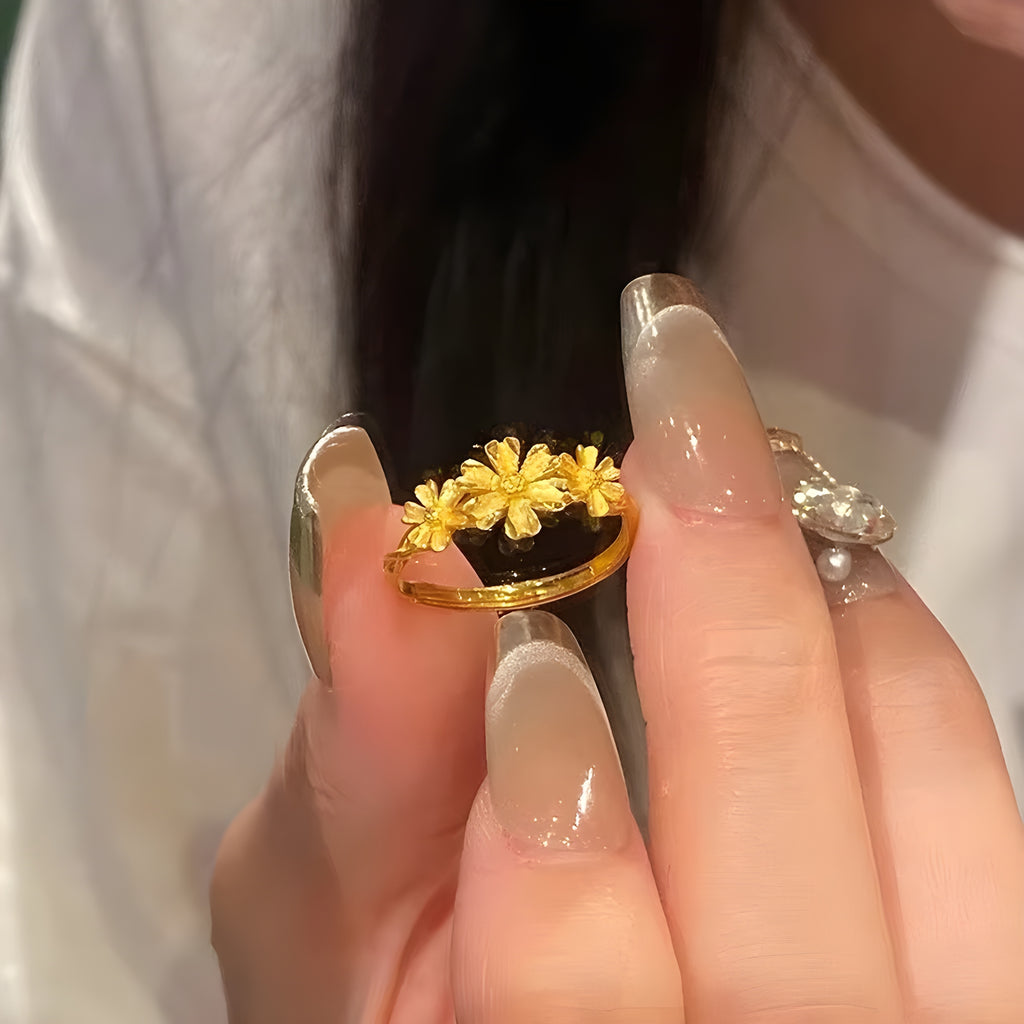 Golden Blossom Ring