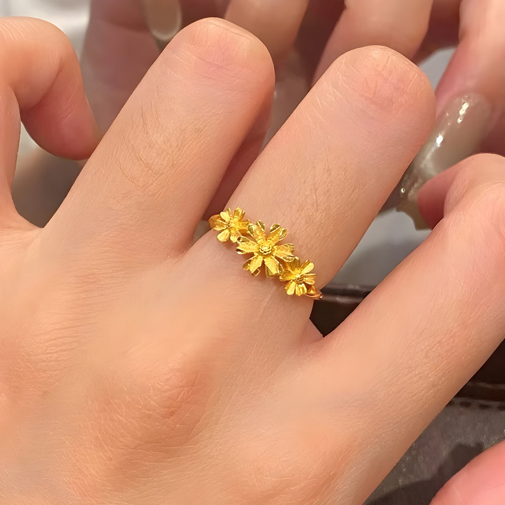 Golden Blossom Ring