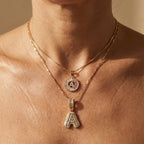 Elegant Gold Letter Initial Necklace Set