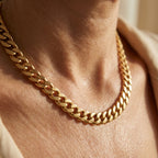 Sophisticated Chunky Gold Cuban Link Necklace