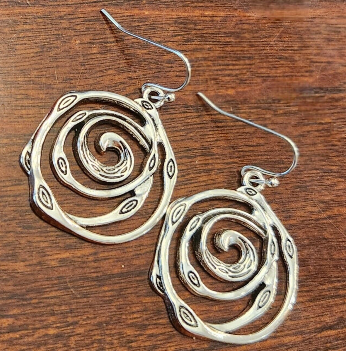 Vintage Silver Maze Earrings