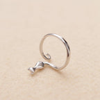 Silver Adorable Cat Ring
