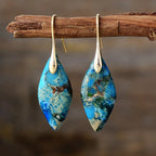 Natural Stone Teardrop Earrings